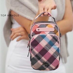 Lug Skeeter Mini SE Convertible Crossbody. Pink Plaid. NWOT